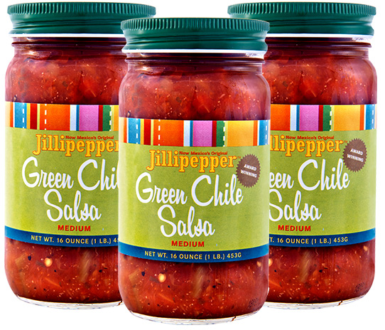 Jillipepper Green Chile Salsa Trio